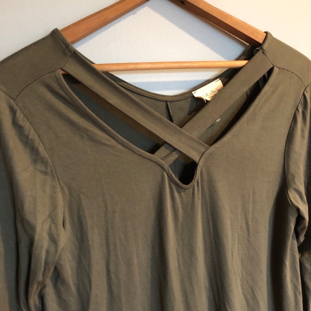 Green top . Size small . Never worn